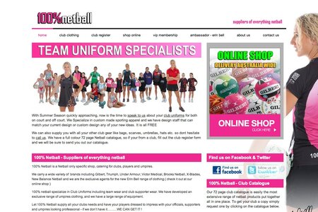 100% Netball Online Shop