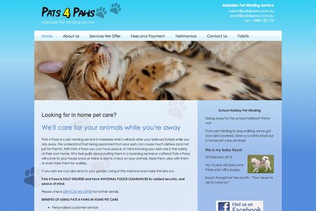 Pats 4 Paws CMS upgrade